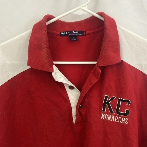 Vintage Kansas City Monarchs Size Large Mens Polo Shirt - Picture 4 of 9